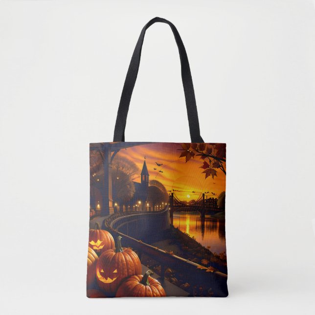 Halloween Landschaft Zwei Tasche (Vorderseite)