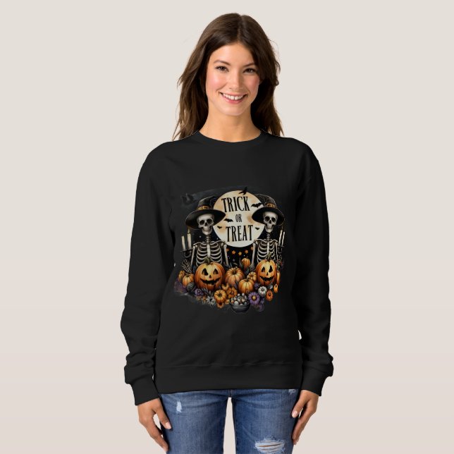 Halloween-Langarmshirt Sweatshirt (Vorne ganz)