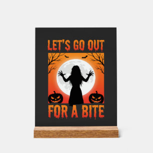 Halloween Lass Uns Ausgehen Für Ein Bisschen Horro Acrylschild