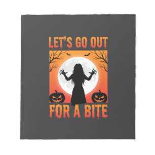 Halloween Lass Uns Ausgehen Für Ein Bisschen Horro Notizblock