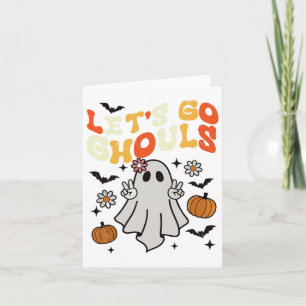 Halloween Lasse Go Ghouls Ghost Retro Shirts Fraue Karte