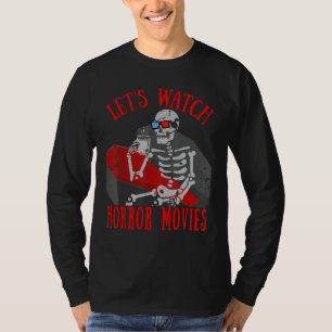 Halloween Lasse Horror Movies Skeleton Coffin T-Shirt