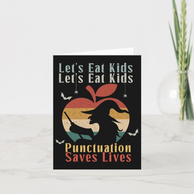 Halloween Lasse Kids Funny English Teacher Cost es Karte (Vorderseite)