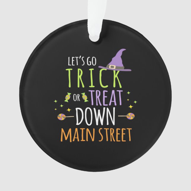 Halloween-Lassenden gehen trick oder behandeln Ornament (Vorderseite)