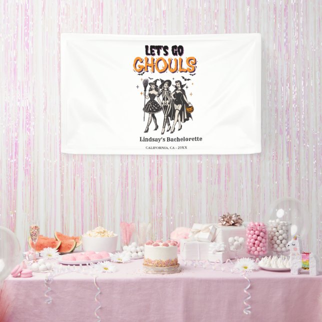 Halloween lasst uns Ghoul-Junggeselinnen-Abschied  Banner (Party)