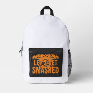 Halloween Lasst Uns Zerstören Kürbis Bedruckter Rucksack