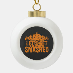 Halloween Lasst Uns Zerstören Kürbis Keramik Kugel-Ornament