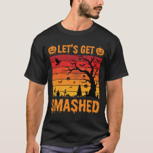 Halloween Lasst Uns Zerstören Verlassener Friedhof T-Shirt