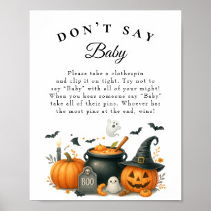 Halloween Late Night Diapers Baby Showspiel Poster