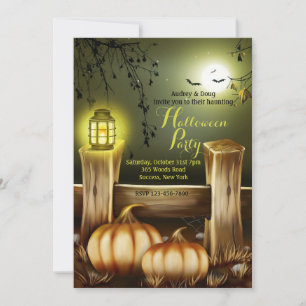 Halloween-Laternen-Einladung Einladung