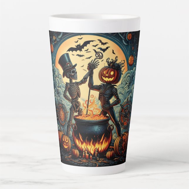 Halloween Latte Tasse (Vorderseite)