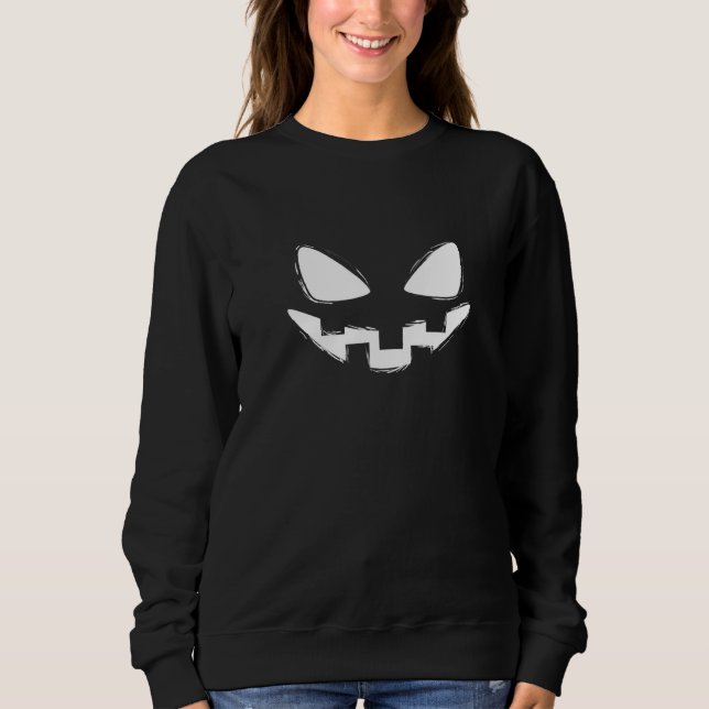 Halloween Lazy Costume Kürbislaterne Sweatshirt (Vorderseite)