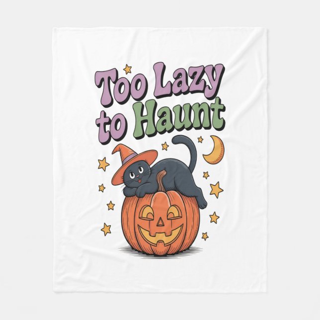 Halloween Lazy Ghost Fleecedecke (Vorderseite)