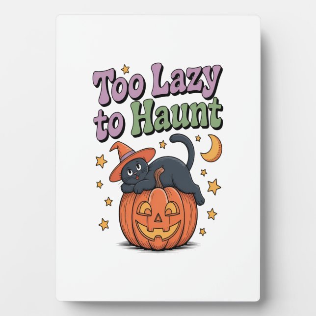 Halloween Lazy Ghost Fotoplatte (Vorderseite)