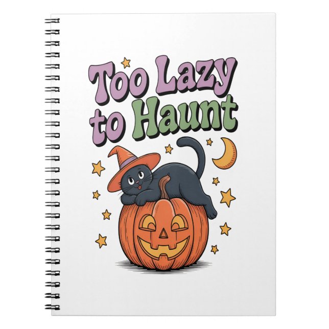 Halloween Lazy Ghost Notizblock (Vorderseite)