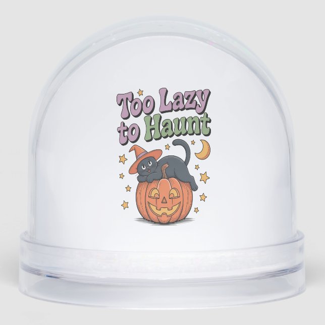 Halloween Lazy Ghost Schneekugeln (Vorderseite)