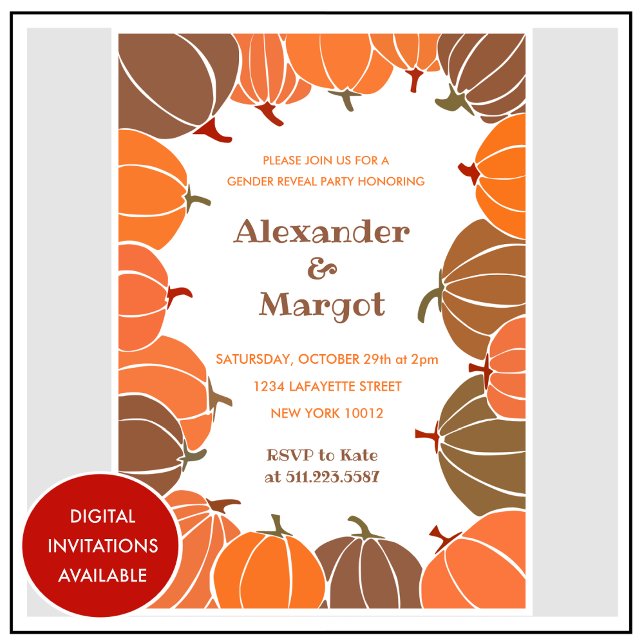 Halloween le genre révèle les invitations Citrouil (Halloween-gender-reveal-invitations-Fall-Pumpkin-1)