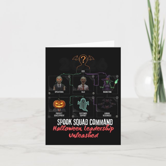 Halloween Leadership Spooky Squad Command Funny th Karte (Vorderseite)