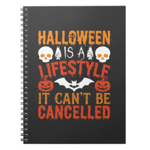 Halloween-Lebensstil Fledermaus-Kürbis-Typografie- Notizblock