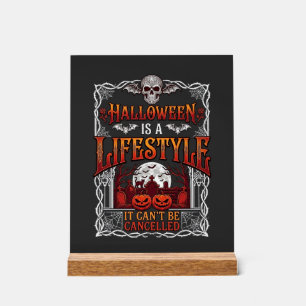 Halloween-Lebensstil Fledermaus-Schädel-Friedhof-K Acrylschild