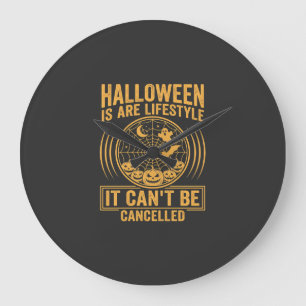 Halloween-Lebensstil Fledermaus Spinnennetz Design Große Wanduhr