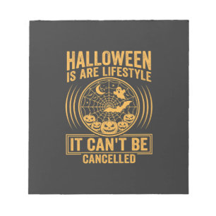 Halloween-Lebensstil Fledermaus Spinnennetz Design Notizblock