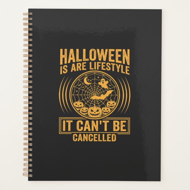 Halloween-Lebensstil Fledermaus Spinnennetz Design Planer (Vorderseite)