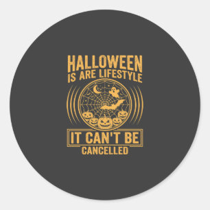 Halloween-Lebensstil Fledermaus Spinnennetz Design Runder Aufkleber