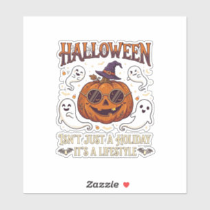 Halloween-Lebensstil-Kürbis-Sonnenbrille Hexenhut Aufkleber