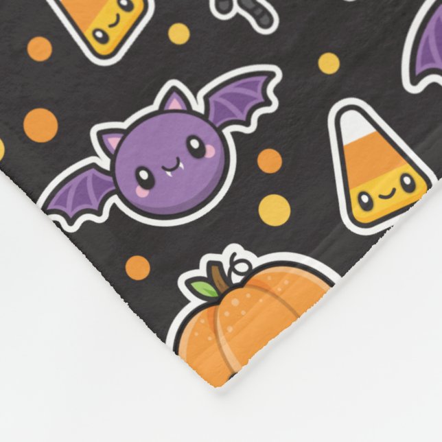Halloween-Leckerei-Fleecedecke Fleecedecke (Ecke)