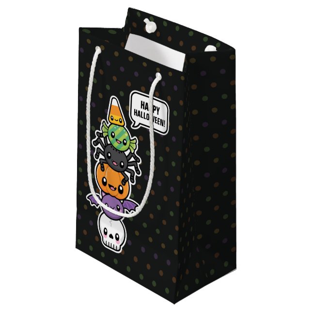 Halloween-Leckerei Kleine Geschenktüte (Vorderseite Schrägansicht)