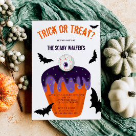 Halloween-Leckerei oder Trick-Augapack-Cake-Party Einladung