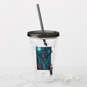 Halloween Leckerei oder Zombie Girlfriend w Brains Acryltrinkbecher