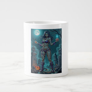 Halloween Leckerei oder Zombie Girlfriend w Brains Jumbo-Tasse