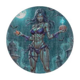 Halloween Leckerei oder Zombie Girlfriend w Brains Schneidebrett