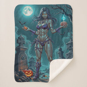 Halloween Leckerei oder Zombie Girlfriend w Brains Sherpadecke