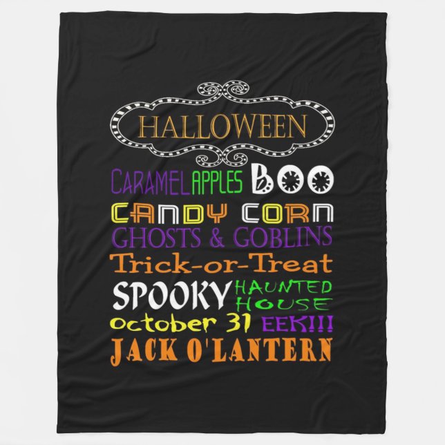 Halloween-Leckereien Fleecedecke (Vorderseite)