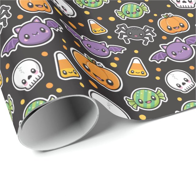 Halloween-Leckereien Geschenkpapier (Rolleneckpunkt)
