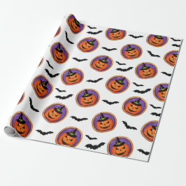 Halloween-Leckereien Jack-O-Lantern-Cookie & Flede Geschenkpapier