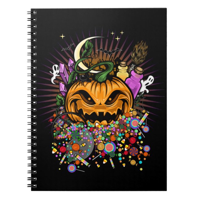 Halloween-Leckereien Notizblock (Vorderseite)