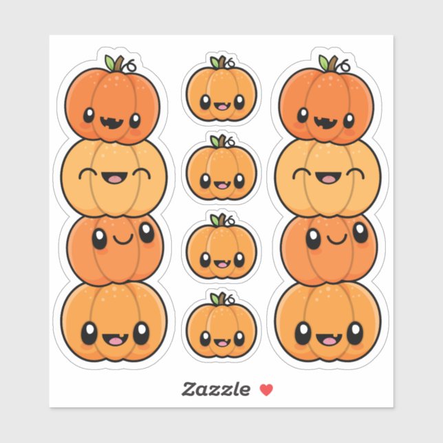 Halloween Leckereien Pumpkins Aufkleber (Blatt)