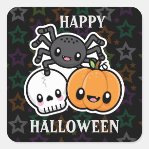 Halloween-Leckereien Quadratischer Aufkleber
