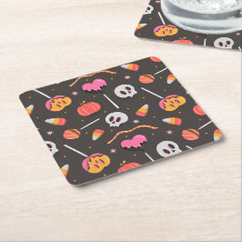 Halloween-Leckereien Rechteckiger Pappuntersetzer