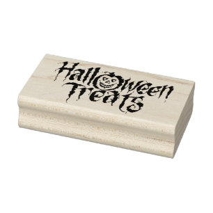 Halloween Leckereien Silhouette Briefmarke Gummistempel