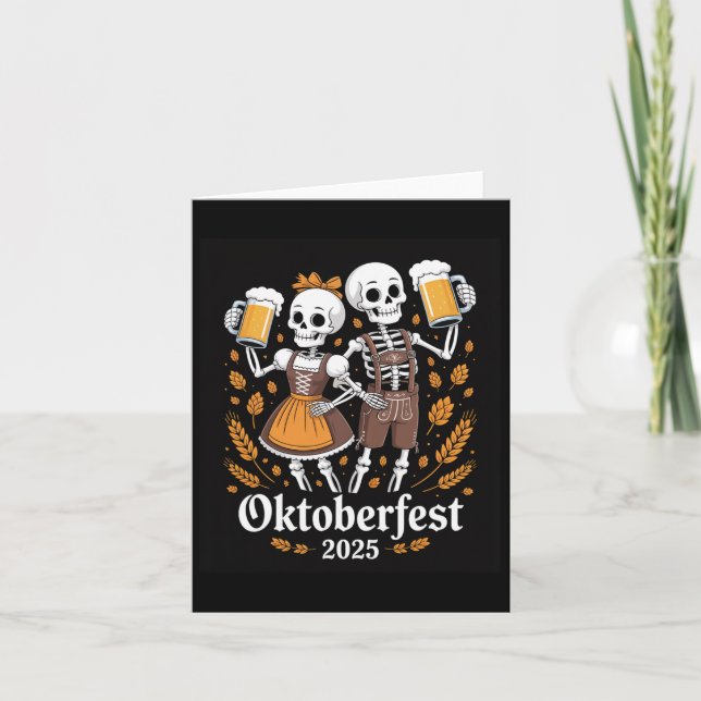 Halloween Lederhosen Funny 2025 Karte (Vorderseite)
