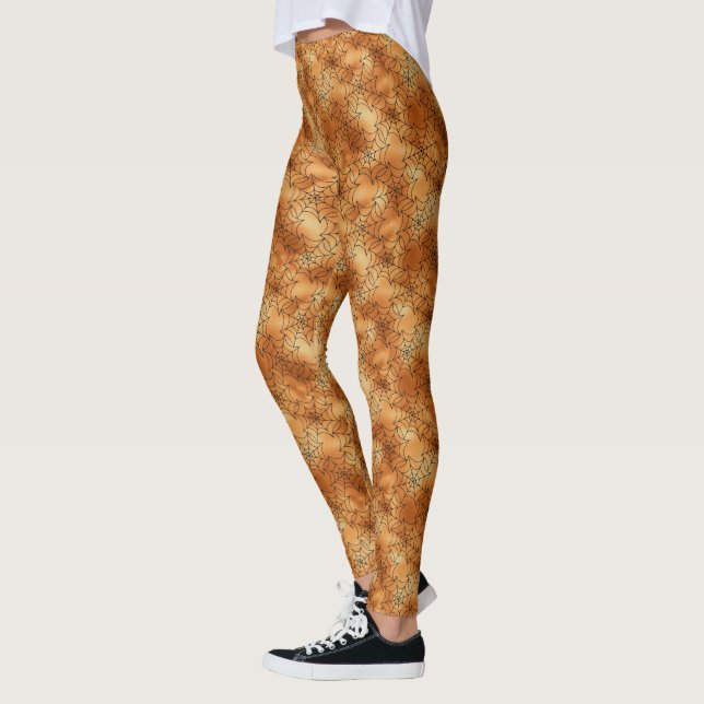 Halloween-Leggings aus Schwarz und Kupfer Leggings (Links)