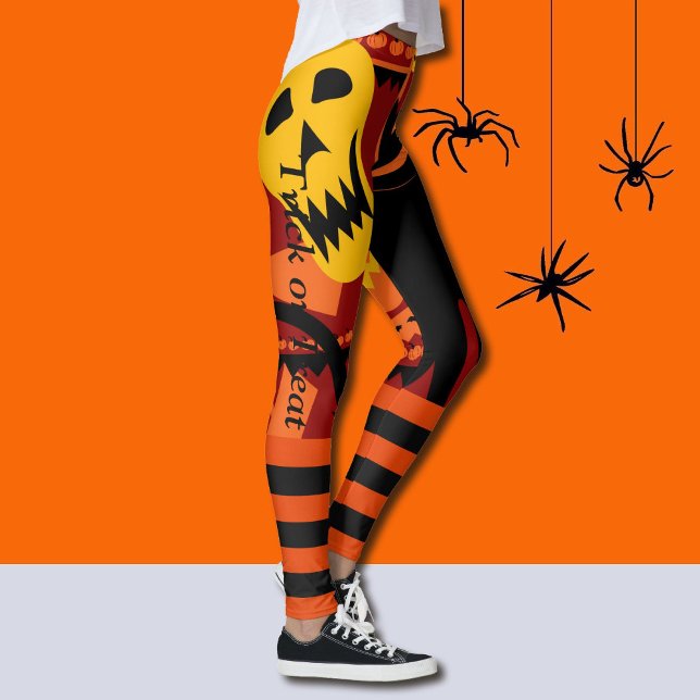Halloween Leggings Black Cat Pumpkin Pants (Von Creator hochgeladen)