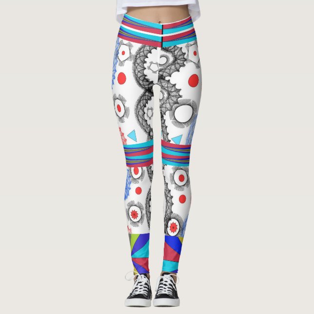 Halloween Leggings geometrische Mode neu2023 (Vorderseite)