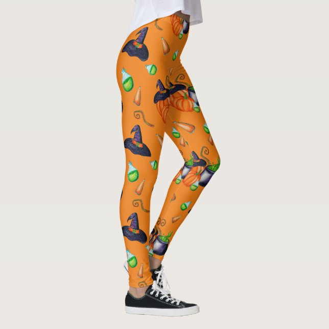 Halloween Leggings | Halloween Hexenhats Leggings (Rechts)