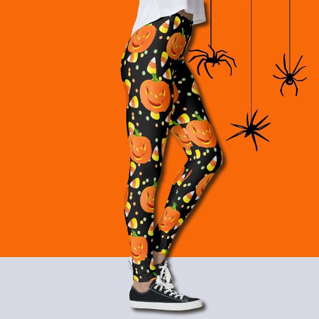 Halloween Leggings Jack-O-Lanterns Orange Pumpkins (Von Creator hochgeladen)